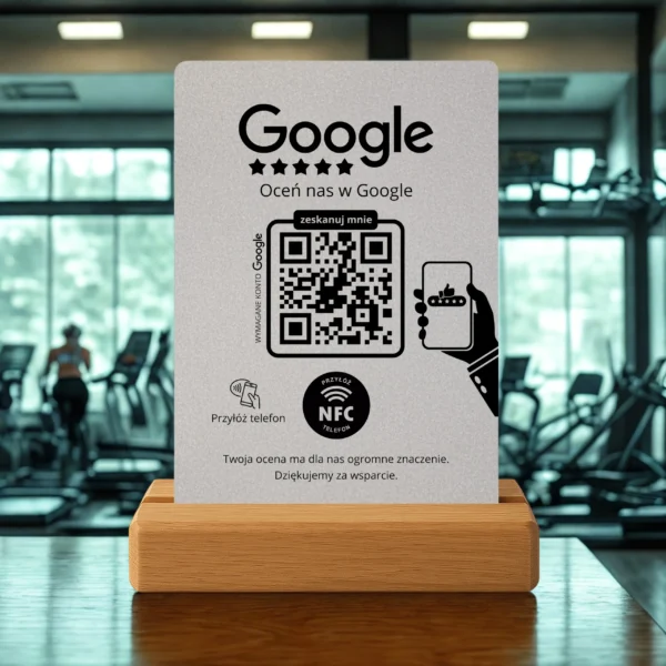 Prezenter opinii Google – stalowy stojak QR & NFC - obrazek 4