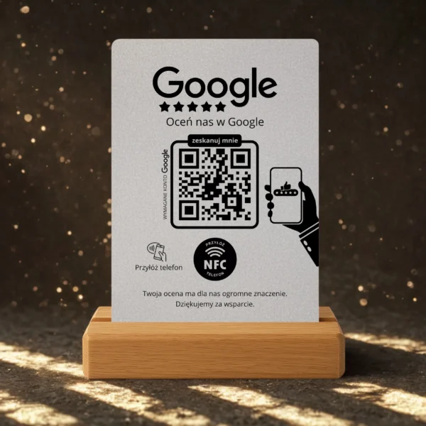 Prezenter opinii Google – stalowy stojak QR & NFC - obrazek 7