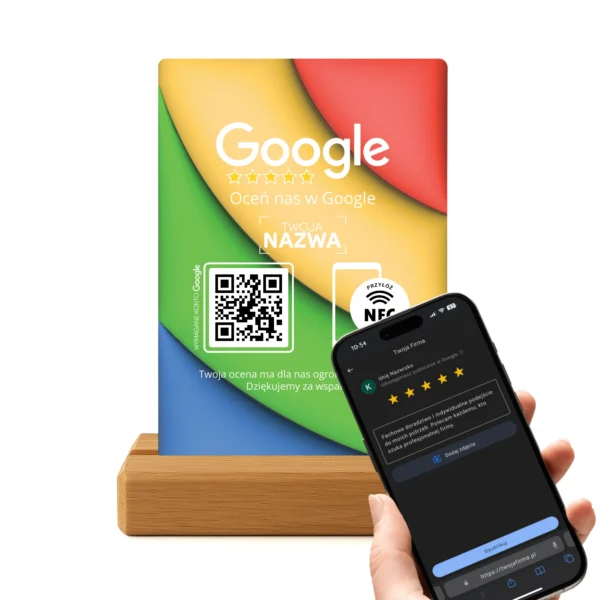 Klient korzystający z NFC w prezenterze do opinii Google