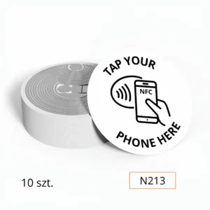 Tag NFC do opinii Google 10 szt. – Tap your phone here – NTAG213