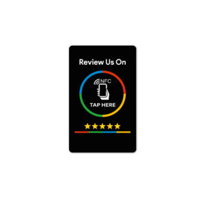 Czarna karta NFC Review us on Google – zbliż telefon, aby ocenić firmę