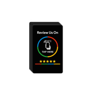 Zestaw 10 czarnych kart NFC Review us on Google – tabliczki do opinii Google