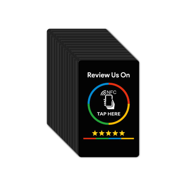 Zestaw 50 czarnych kart NFC Review us on Google – profesjonalne narzędzie do zbierania opinii