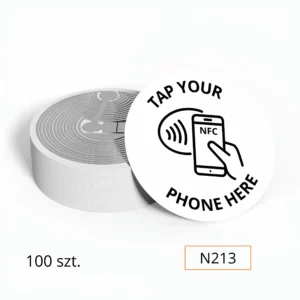 Tag NFC do opinii Google 100 szt. – Tap your phone here – NTAG213