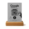 Stojak do opinii Google NFC + QR – srebrny brokat – zdjęcie produktowe