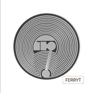 Czarny tag NFC „Tap Your Phone Here” – antymetalowy, widok od tyłu z warstwą ferytową