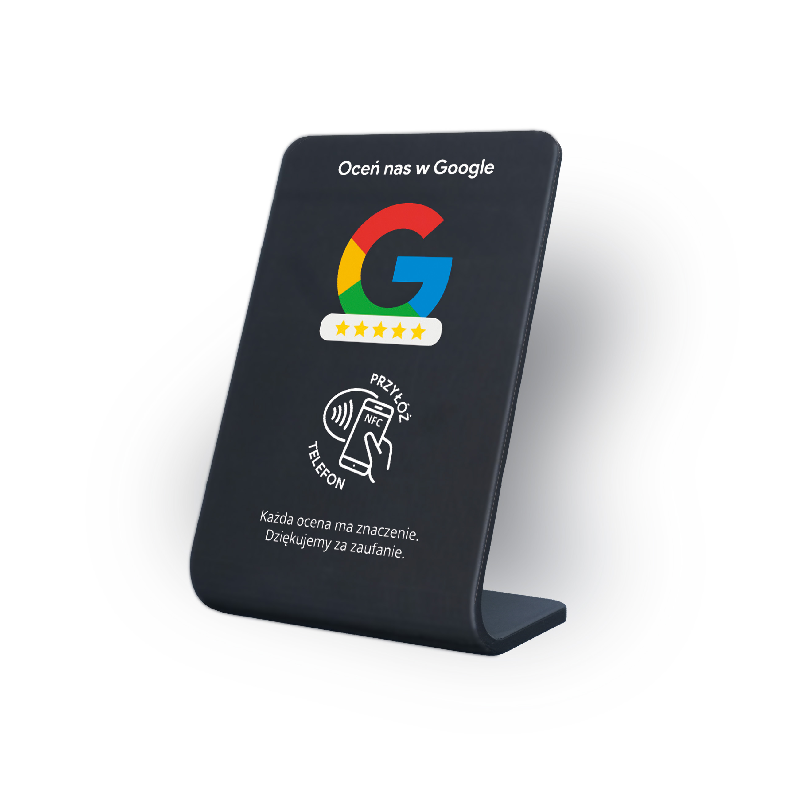 Prezenter NFC do opinii Google – ujęcie 3/4, perspektywa