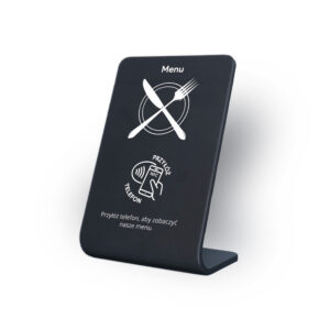 Prezenter NFC do menu – perspektywa 3/4, ujęcie produktowe