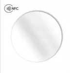 Biała okrągła naklejka NFC antymetal NTAG215 25 mm bez nadruku