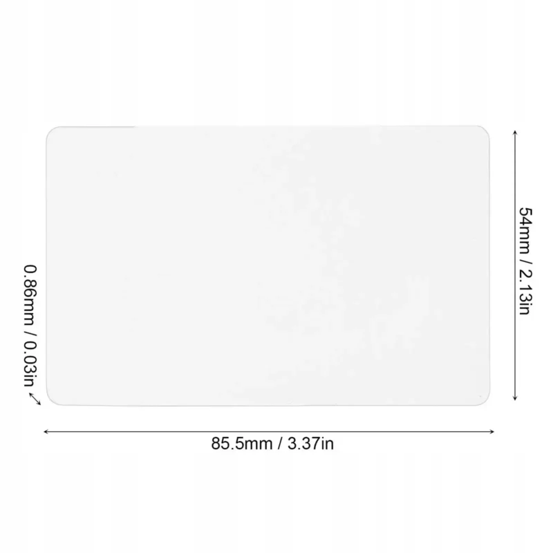 Programowalne karty NFC CR80 13,56 MHz białe PVC