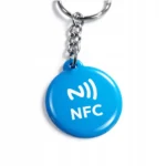 Niebieski programowalny brelok NFC NTAG215