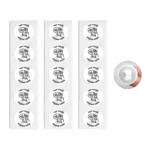 Białe naklejki NFC Tap Your Phone Here NTAG215 25 mm w zestawie