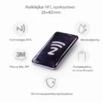 Naklejka NFC NTAG215 epoksydowa Galaxy z klejem 3M