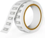 Prostokątne naklejki NFC NTAG213 na rolce – widok z góry