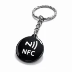 Programowalny czarny brelok NFC NTAG215