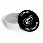 Czarna naklejka NFC Zapłać zbliżeniowo NTAG215 25 mm