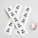 Naklejki NFC Przyłóż telefon białe NTAG215 w zestawie