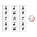 Białe naklejki NFC Przyłóż telefon NTAG215 25 mm na arkuszu