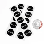 Naklejka Tag NFC NTAG215 z logo NFC czarna okrągła Ø25 mm