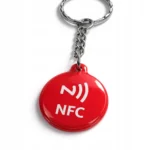 Epoksydowy brelok NFC NTAG215 czerwony