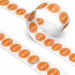 Zestaw pomarańczowych naklejek NFC NTAG215 25 mm