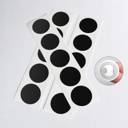 Czarna okrągła naklejka Tag NFC NTAG215 samoprzylepna 25 mm