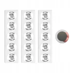 Białe naklejki NFC Tap Your Phone Here antymetal na paskach