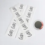Białe naklejki NFC Tap Your Phone Here antymetal NTAG215 25 mm w zestawie