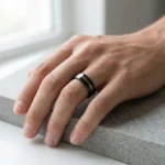 Pierścionek NFC NTAG216 Smart Ring czarny złoty 18–22 mm – zdjęcie 7