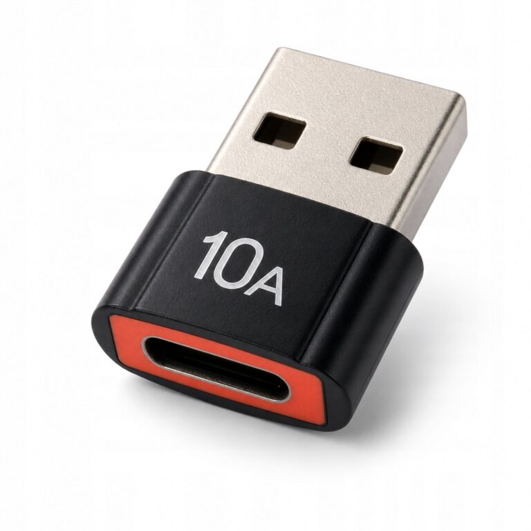 Adapter USB-A do USB-C 10A czarny