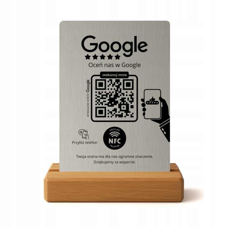 Stand NFC QR Google Review Collection grey
