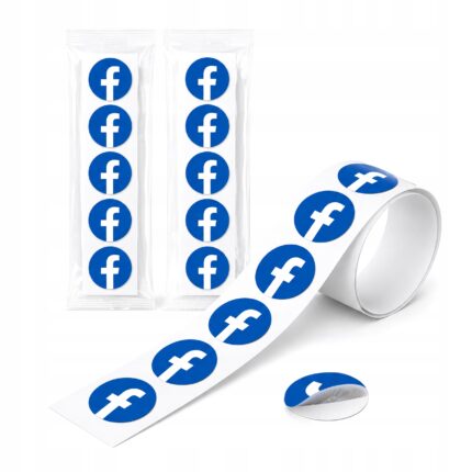 Naklejka NFC tag Facebook 25mm obserwuj stronę jednym dotknięciem 10 szt