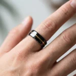 Pierścionek NFC NTAG216 Smart Ring czarny złoty 18–22 mm – zdjęcie 5