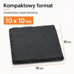 Wymiary kwadratowej podkładki łupkowej 10 × 10 cm