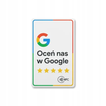 Biała programowana karta NFC do opinii Google