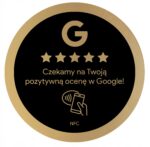 Black-gold round NFC sticker Google Reviews Ø5.5 cm – photo 16 of 16