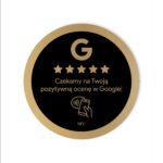 Black-gold round NFC sticker Google Reviews Ø5.5 cm – photo 14 of 16
