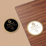 White-gold round NFC sticker Google Reviews Ø5.5 cm – photo 8 of 16